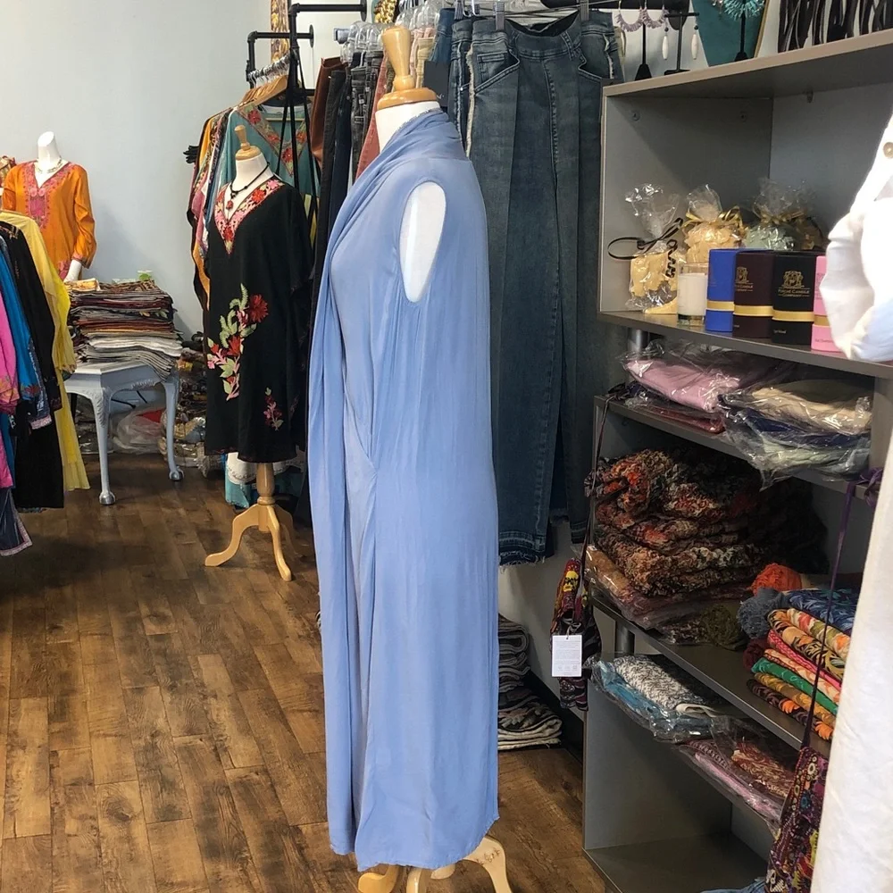 Casual Blue Maxi Dress - Picture 2 of 5